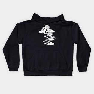 Space Jellyfish Line Art Kids Hoodie